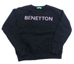 Čierna mikina s logom Benetton