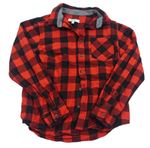 Čierno-červená kockovaná flanelová košeľa Urban