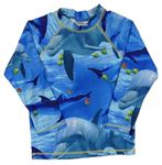 Modré UV tričko s delfínky PUSBLU