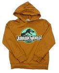 Hnedá mikina s kapucňou a dinosaurem - Jurský svět H&M