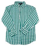 Smaragdovo-biela kockovaná košeľa bpc