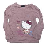 Ružovo-sivé melírované tričko s Hello Kitty Sanrio
