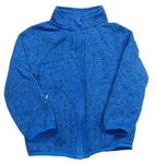 Modro-sivá melírovaná pletená bunda Pocopiano