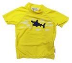 Žlté UV tričko so žralokom Gingerlilly