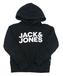 Čierna mikina s logom a kapucňou JACK&JONES