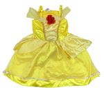Žlté saténové šaty so sieťovinou