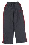 Sivo-červené šušťákové podšité nohavice Lonsdale