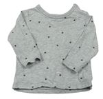 Sivé melírované tričko s hviezdičkami H&M