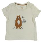 Smotanové tričko s medvěďom C&A