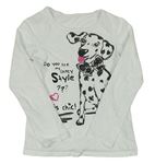 Lacné dievčenské tričká s dlhým rukávom veľkosť 104