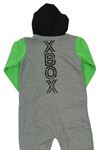 Černo-šedo-zelená tepláková kombinéza s kapucí - X-box