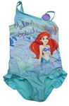 Tyrkysové jednodílné plavky - Ariel Disney