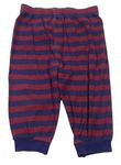 Tmavomodro-vínové pruhované pyžamové nohavice George