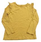 Lacné dievčenské tričká s dlhým rukávom veľkosť 122