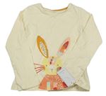 Smotanové tričko s králikom Mothercare