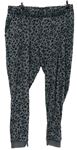 Dámske sivo-čierne vzorované teplákové nohavice TU