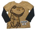 Hnedo-čierne tričko s dinosaurem Toy Story George