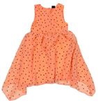 Neónově oranžové tylové šaty s hviezdami Kiki&Koko
