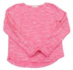 Ružovo-biele melírované pletené tričko H&M