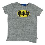 Sivo-čierne melírované tričko s Batmanem