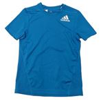 Modrozelené športové funkčné tričko s logom Adidas