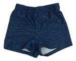 Tmavošedo-modré pruhované vzorované nohavičkové plavky HIP&HOPPS