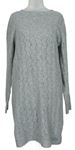 Dámske sivé vzorované svetrové šaty Vero Moda