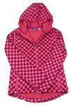 Ružovo-fialová vzorovaná softshellová bunda s kapucňou Pepperts