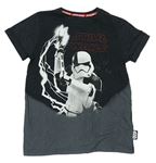 Čierno-tmavosivé melírované tričko so Star Wars M&S