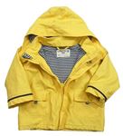 Žltá nepromokavá jarná bunda s kapucňou Jojo Maman Bebé