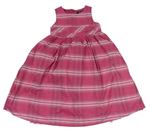 Ružovo-sivé kockované šušťákové šaty F&F