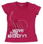 Ružové športové tričko s potlačou a nápismi Energetics