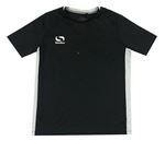 Čierne funkčné tričko s sivymi pruhmi Sondico