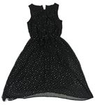 Čierne šifónové šaty s hviezdami H&M