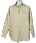 Pánska béžová vzorovaná košeľová bunda Asos