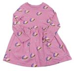 Ružové bavlnené šaty s ježkami M&S