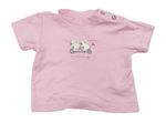 Ružové tričko s medvedíkmi