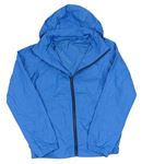 Modrá šušťáková bunda s kapucňou TCM