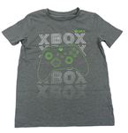 Tmavosivé melírované tričko s ovladačem - X-Box Tu