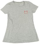 Lacné dievčenské tričká s krátkym rukávom veľkosť 164