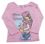 Lacné dievčenské tričká s dlhým rukávom veľkosť 152  New