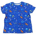 Modro-farebné pyžamové tričko s vesmírom Pep&Co