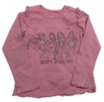 Luxusné dievčenské tričká s dlhým rukávom veľkosť 104