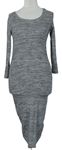 Dámske sivé melírované šaty H&M