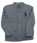 Sivý prepínaci sveter s logom Ralph Lauren