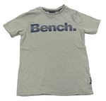 Sivé melírované tričko s logom Bench