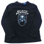 Čierne fleecové pyžamové tričko s Black Panther Marvel