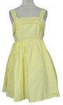 Dámske žlté prúžkované plátenné šaty FB Sister