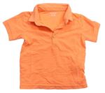 Neónově oranžové pruhované polo tričko Primark
