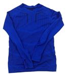 Cobaltovoě modré pruhované funkčné tričko Kipsta